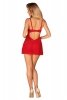Obsessive Babydoll i stringi Chilisa czerwone